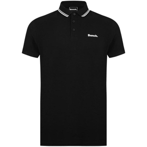 Bench Mens Gruff Short Sleeve Twin Tipped Polo Shirt - L / Black - L / Black