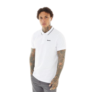 Bench Mens Gruff Short Sleeve Twin Tipped Polo Shirt - L / White