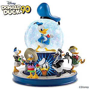 Disney Donald Duck 90th Anniversary Glitter Globe