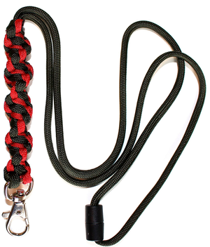 Red &amp; Olive Green - Twisted Lanyard