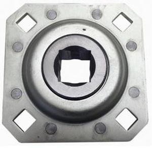 FD208R1, 1" Square Bore, 4 Bolt Riveted Flange Bearing