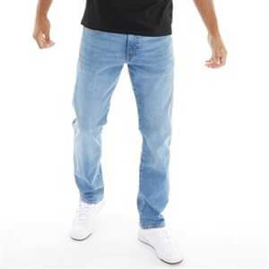 Crosshatch Mens Bandol Straight Fit Jeans Light Wash