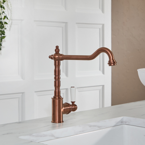 Milano Elizabeth - Single Lever Classic Kitchen Mixer Tap - Brushed Copper