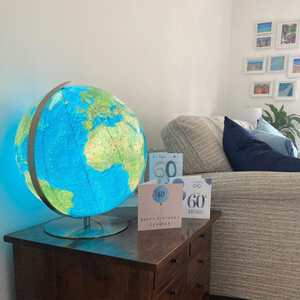 Duorama Hand-laid 34cm Illuminated Globe