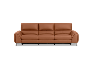 DOMINICO LEATHER 3 Seater with 2 inbuilt Electric Recliners