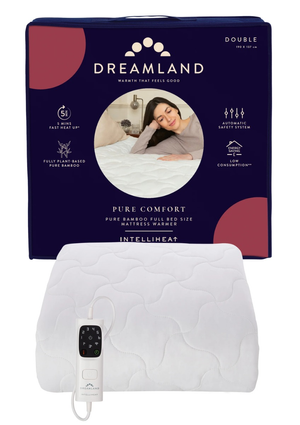 Dreamland 26047 Double Sleep Tight Deluxe Fleecy Mattress Electric Warmer White