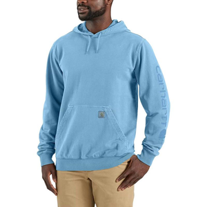 Relaxed Fit Midweight Garment Dyed Graphic Hooded Sweatshirt