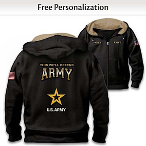 U.S. Army Heroes Men?s Personalized Hoodie Size XX-Large