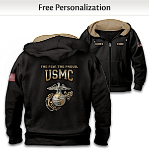 U.S. Marines Heroes Men?s Personalized Hoodie Size XX-Large