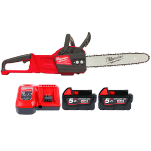 Milwaukee M18FCHS35 18V Cordless FUEL 35cm Bar Chainsaw With 2 x 5.0Ah Batteries  & Charger