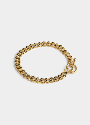 Vendetta Bar Clasp Cuban Bracelet - 18K Gold Plated