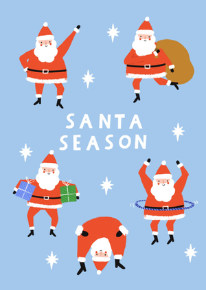 Santa Season Father Christmas Illustrated Scribbler Card