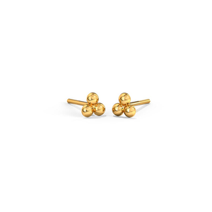 Three Round Flower Stud Earring
