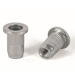 M6 Flange Rivet Nut Groved, Grip Range 0.5-3.0mm, Stainless Steel 316 (A4) Bralo 0373106009A4