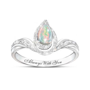 Genuine Ethiopian Opal Always With You Ring Size 7