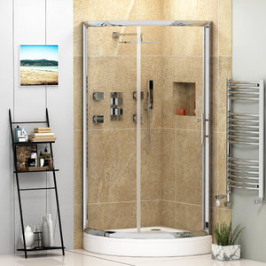Bow 660 x 660mm Quadrant Shower Enclosure with High Tray - 6mm Single Door