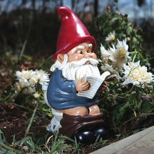 Gnome On The Throne Garden Gnome