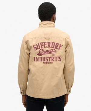 Canvas overshirt met patches