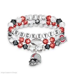 Ohio State Beaded Bracelet Set