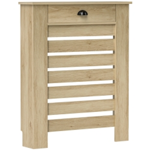HOMCOM Cubre Radiadores de MDF con Cajón Cubierta para Radiador para Salón Dormitorio Pasillo 78x19x95,5 cm Roble