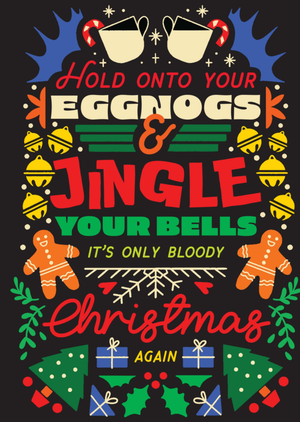 Vibrant Festive Illustrated Christmas Card