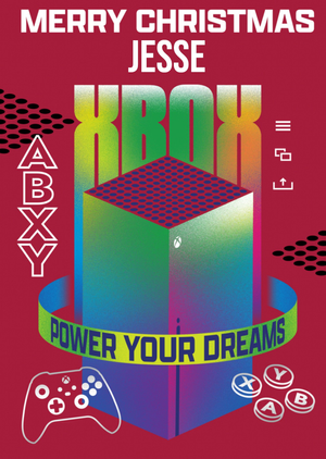 Xbox Power Your Dreams Stylisted Illustrated Christmas Card