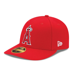 LA Angels Authentic Collection Red Low Profile 59FIFTY Fitted Cap