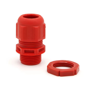 Wiska 10100614 GLP20 20mm IP68 Compression Gland with Locknut RED (Pack of 10)