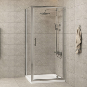 Cube 1000 x 800 Rectangular Pivot Door Shower Enclosure - 6mm Glass
