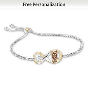 Hand-Enameled Yorkie Personalized Bracelet