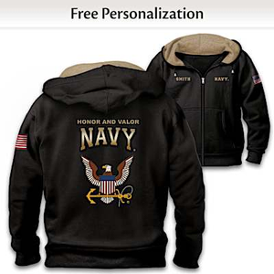 U.S. Navy Heroes Men?s Personalized Hoodie Size XXX-Large