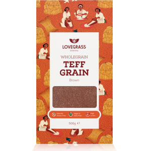 Gluten Free Brown Teff Grain (Lovegrass Ethiopia) 500g
