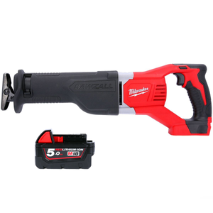 Milwaukee M18BSX M18 18V Cordless Heavy Duty Reciprocating Saw With 1 x 5.0Ah Battery