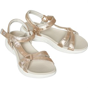 SKECHERS Womens On The Go 600 Sheen Sandals Champagne