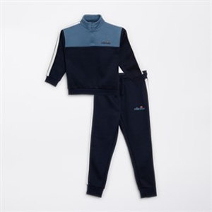 Ellesse Boys Marcello 1/2 Zip Funnel Neck Top And Joggers Set Navy