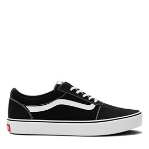 Vans Womens Ward Suede Canvas Trainers Black/White
