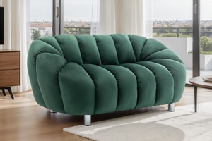 Velvet Bottle Green 2 Seater Sofa REZZATO