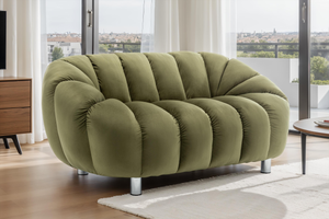 Velvet Sage Green 2 Seater Sofa REZZATO