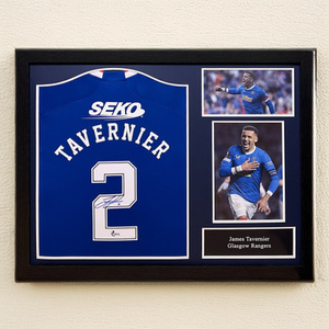 James Tavernier Signed Rangers Shirt - Framed