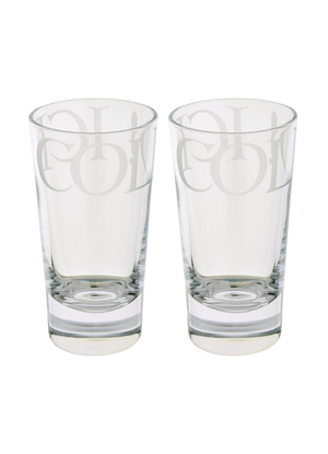 Black Toast Tall Crystal Glass Tumbler Set of 2