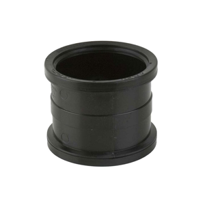 Push Fit Soil Double Socket Slip Coupler PVCu Black 110mm