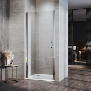 ELEGANT 900mm Frameless Pivot Hinged Shower Door 6mm Tempered Glass Swing Door