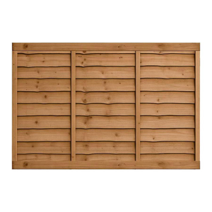 6FT x 4FT Waney Lap Fence Panel - Pressure Treated Brown