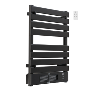ECOSO Linus - Black Smart Electric Heated Towel Rail with Fan - 791mm x 555mm