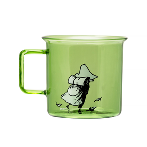 Moomin - Kubek szklany Włóczykij 350ml zielony