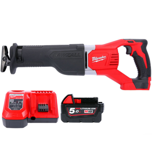 Milwaukee M18BSX M18 18V Cordless Heavy Duty Reciprocating Saw With 1 x 5.0Ah Battery & Charger