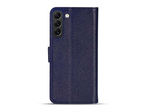 Premium Leather Wallet Case for Samsung Galaxy S24 - Midnight Blue