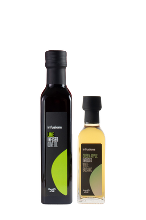 Lime oil paired with Green Apple balsamic