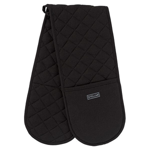 Stellar Textiles 100cm Black Double Oven Mitt