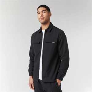 Closure London Mens Smart Utility Overshirt Black